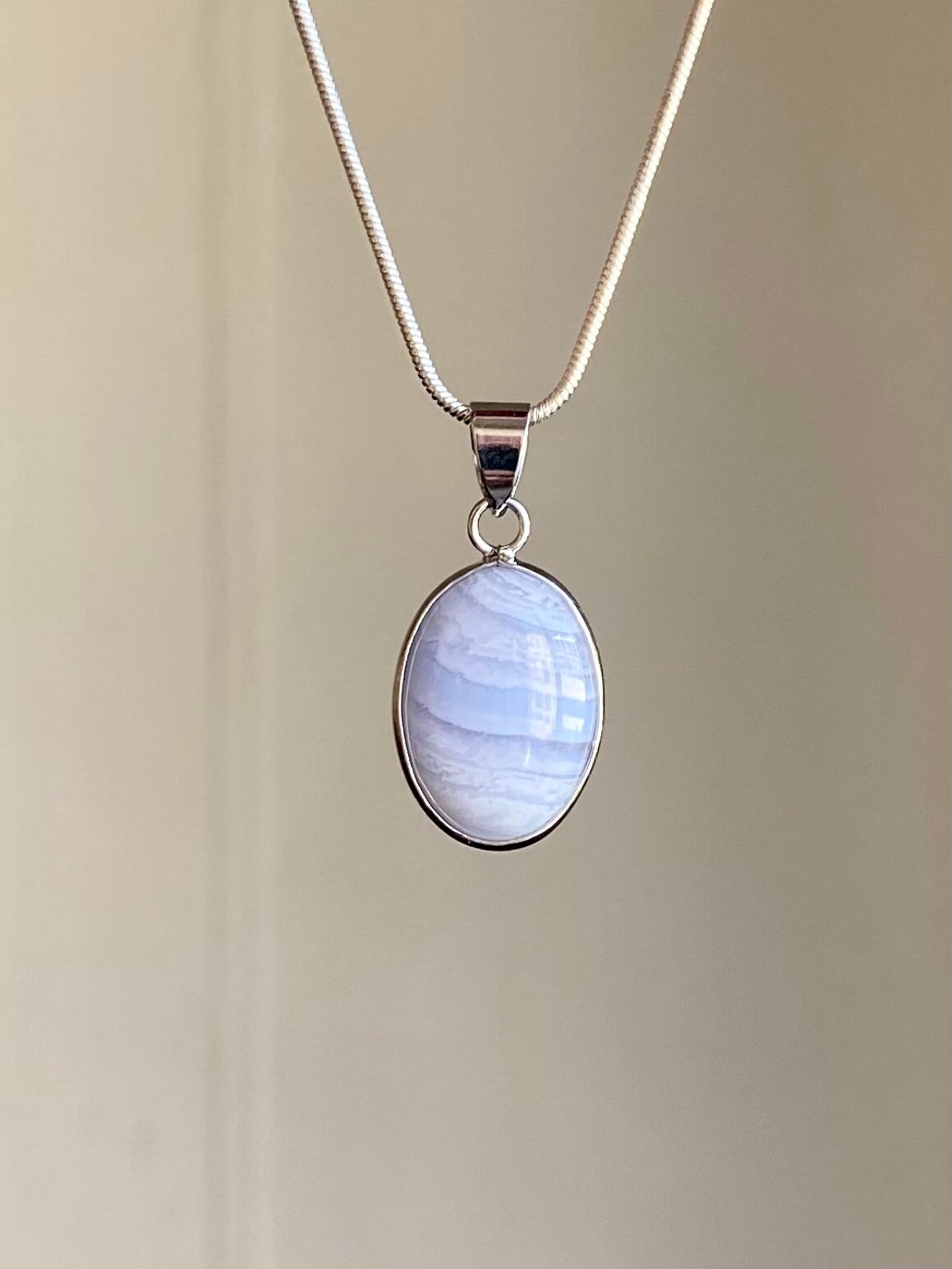 Calcédoine - Pendentif Pierre