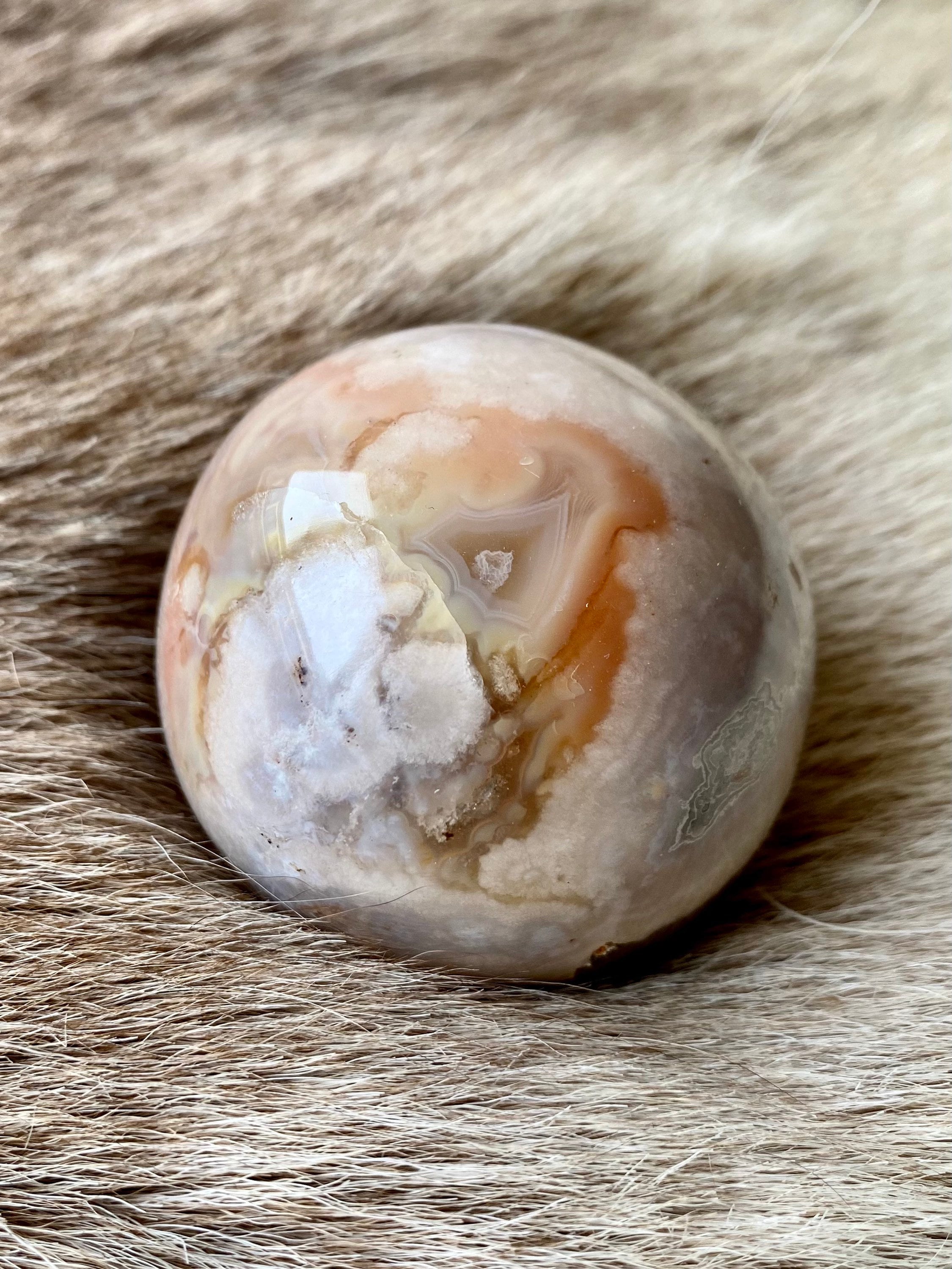 Sphère en Agate Fleur/Flower Ball