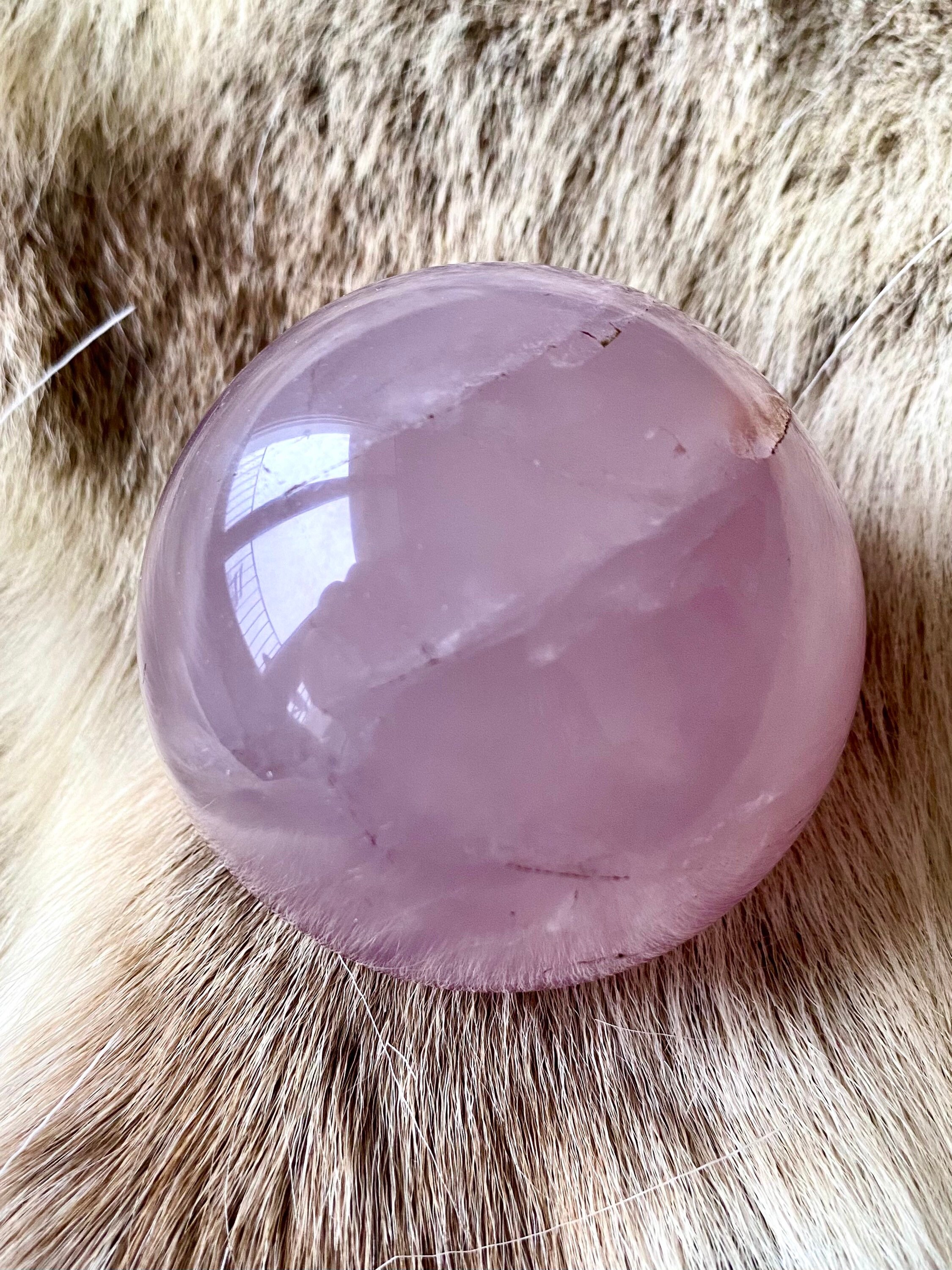 Sphère en Quartz Rose Naturelle/Natural Ball