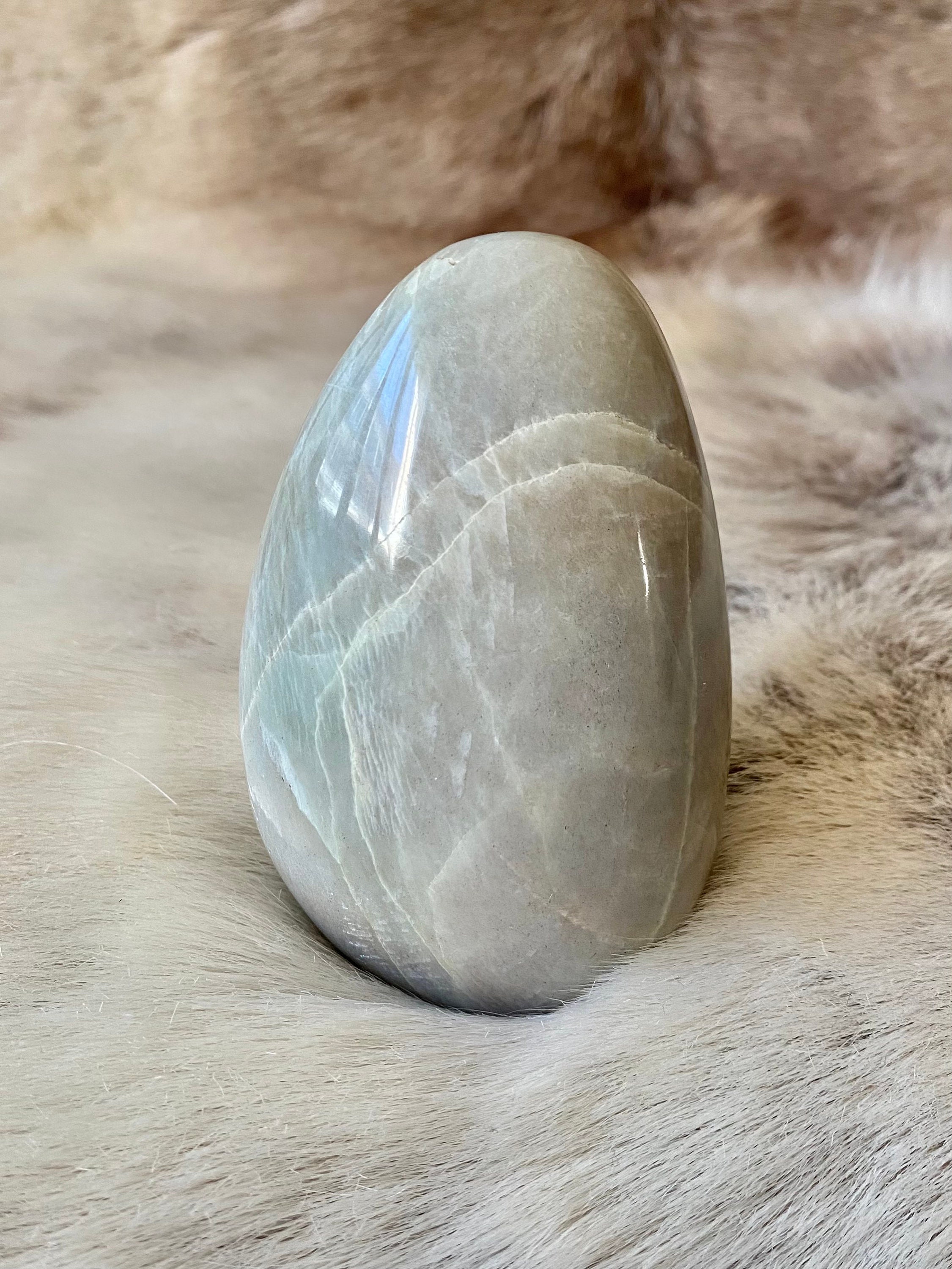 Forme Libre en Pierre de Lune Verte/Garniérite Green Moonstone Free Form
