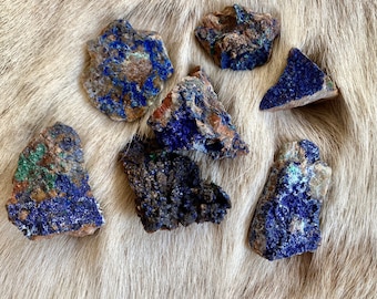 Raw Azurite on matrix