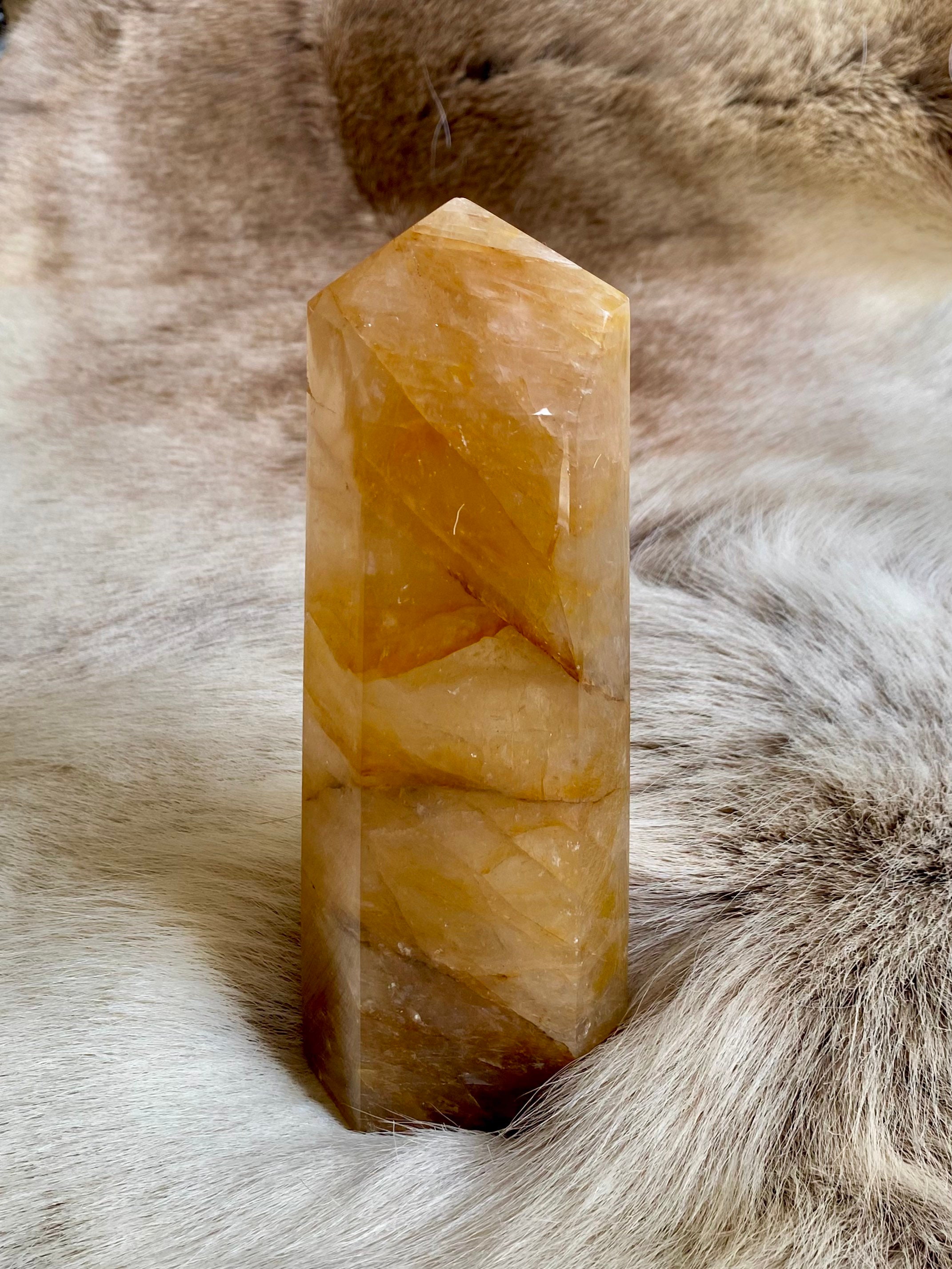 Obélisque en Quartz Hematoïde Jaune