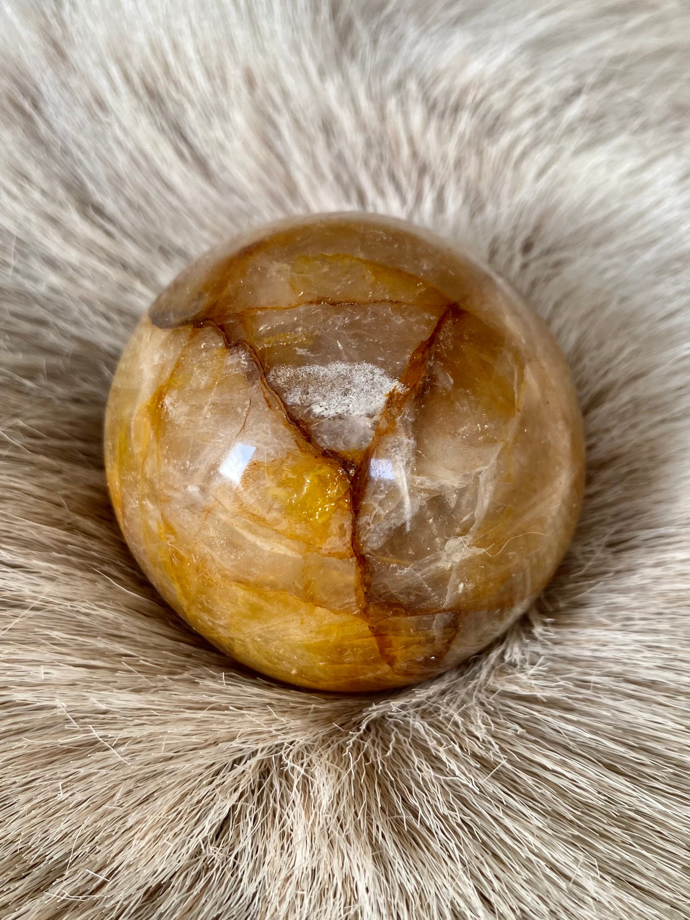 Sphère en Quartz Hématoïde Naturelle/Natural Hematoid Ball