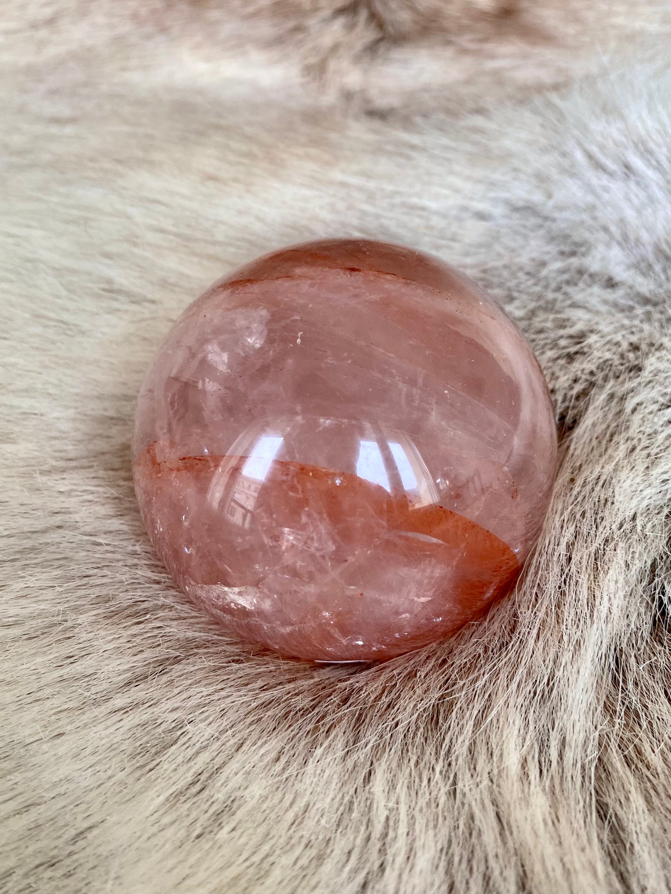 Quartz Hématoïde Rouge - Sphère Minérale