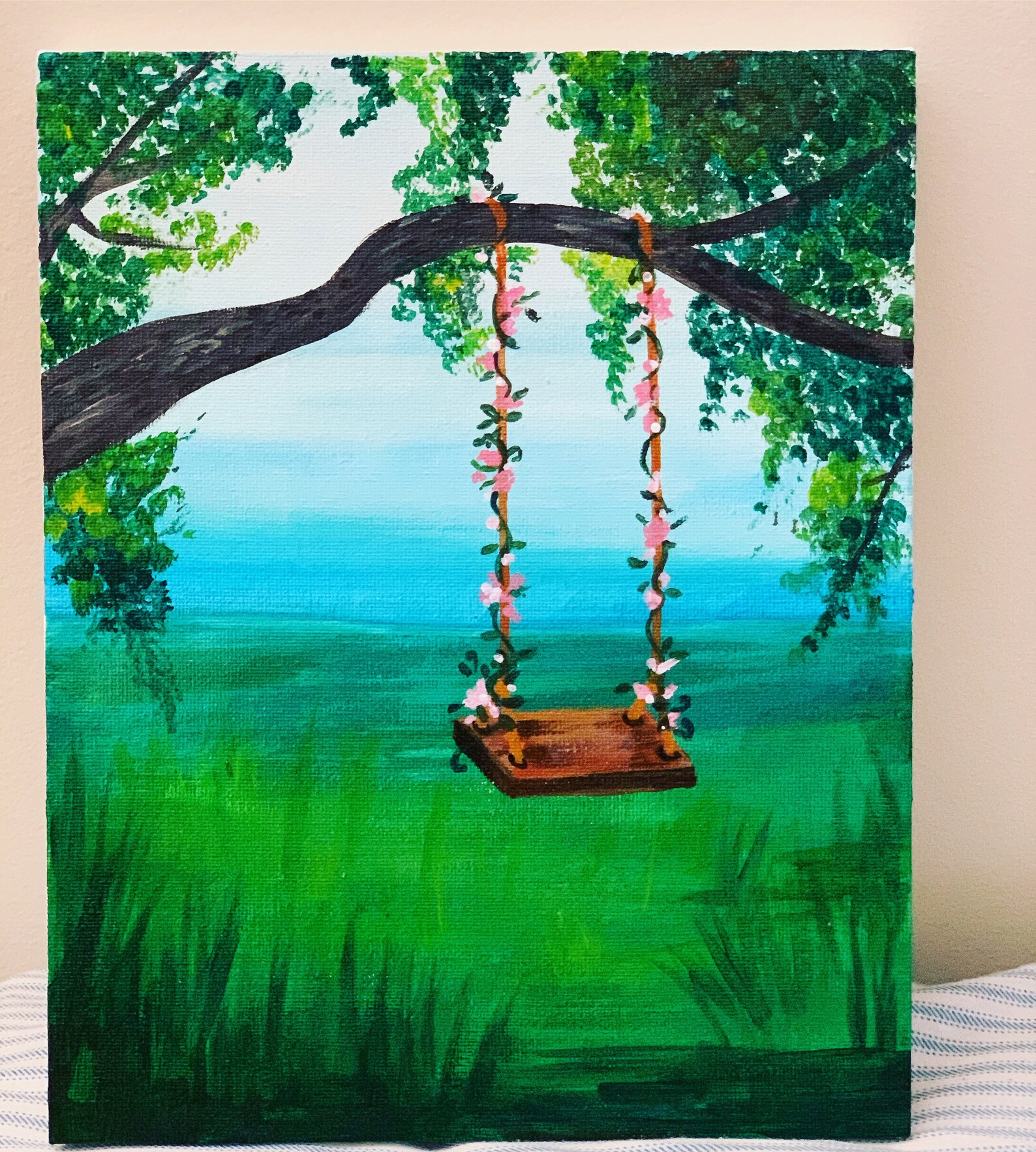 Dreamy Swing , Acrylic Painting on Canvas 8 X 10 Etsy
