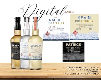 Digital Tequila Liquor Label, Custom Liquor Label, Custom Tequila Label, Casamigos Custom Liquor Label, Groomsman Tequila,Mini Tequila Label