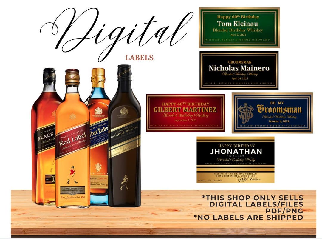 Custom Scotch Label Digital Liquor Label, Custom Liquor Label, Custom Whiskey Label, Father ...