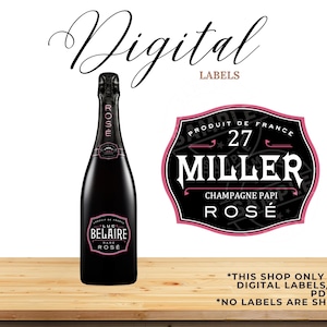 Custom Belaire Champagne Label, Custom Liquor Label, Belaire Champagne Label, Bridesmaid Custom Champagne Label, Wedding Champagne Gift