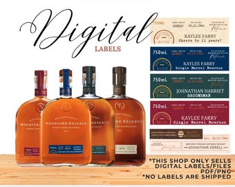 Digital Liquor Label, Custom Liquor Label, Custom Whiskey Label, Groomsman Liquor Gift, Groomsman whisky, Bourbon Custom Label, Groomsman