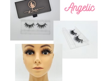 Premium - (visón de 18 mm) / pestañas de visón / belleza / maquillaje / cosméticos / pestañas / esponjoso / natural o dramático