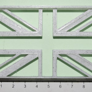 Union Jack Cookie or fondant Cutter 3d printed