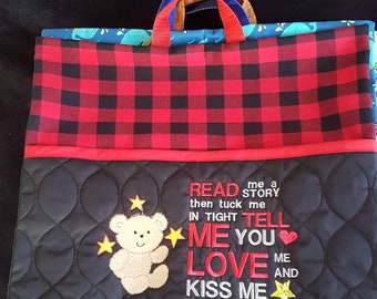 Reading Pillow | Kids Pillow | Pillow Book | Buffalo Plaid