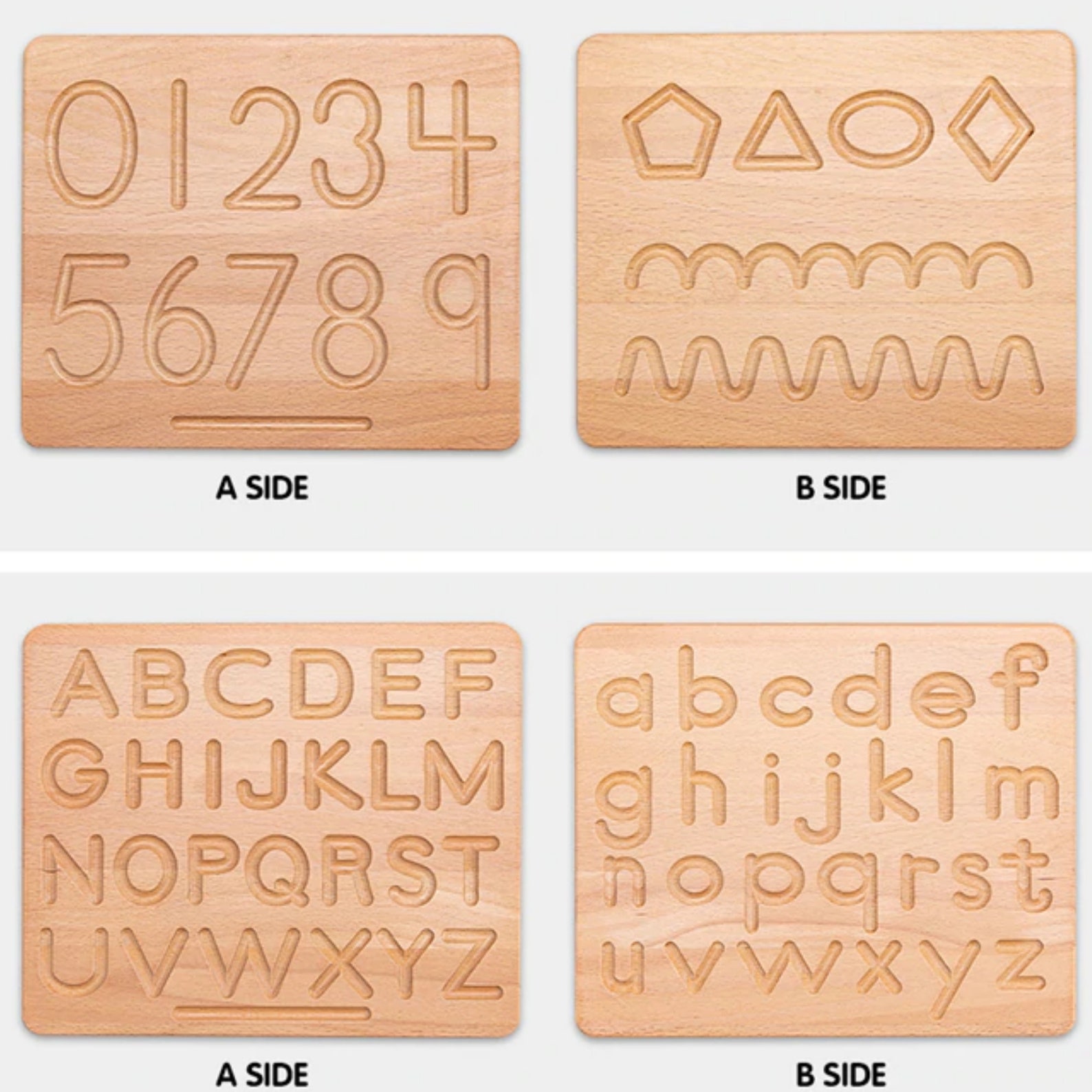 Montessori Tracing Boards Alphabet Tracing Board Number Etsy