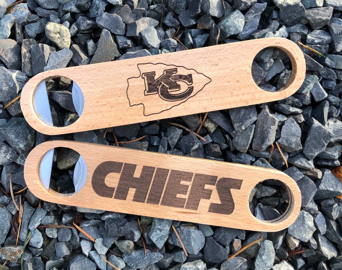Kansas City Chiefs Bottle Opener. Laser Engraved. Etsy