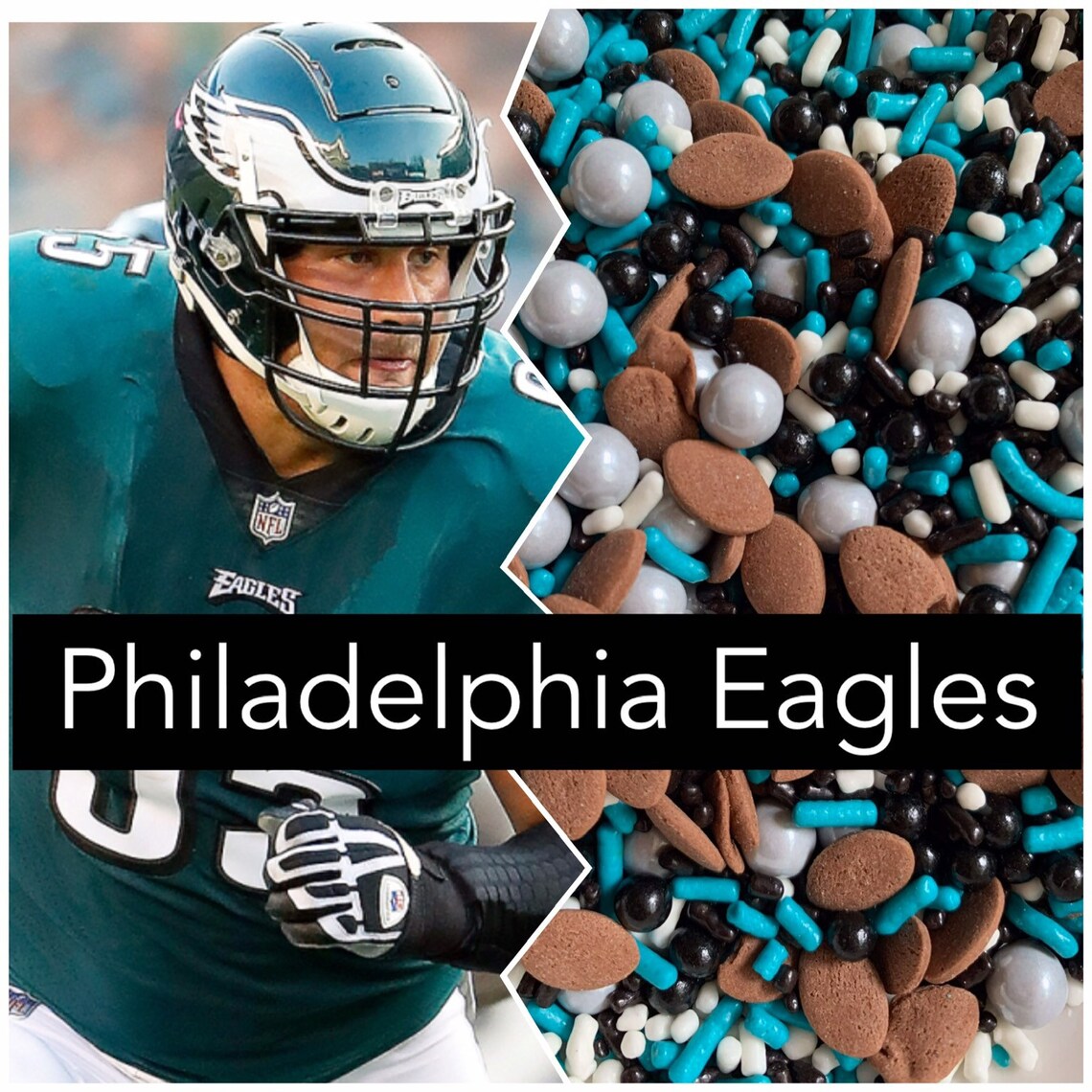 Philadelphia Eagles Football Edible Sprinkle Party Decorations Etsy