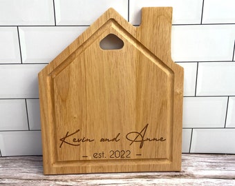 Personalised New Home Engraved Cutting Board – Custom Housewarming Gift, Ideal for Weddings & Anniversaries