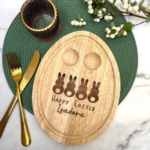 Gepersonaliseerd paaseibord – gepersonaliseerd paasontbijtbord voor kinderen | Dippy bord met ei en soldaten