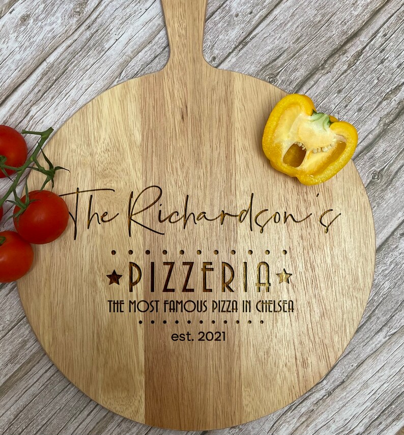 Personalised Large Pizza Paddle Pizza Peel Bamboo Custom Etsy UK