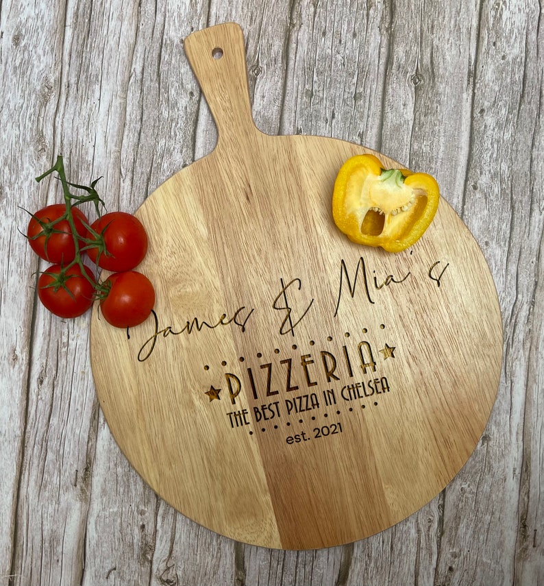 Personalised Large Pizza Paddle Pizza Peel Bamboo Custom Etsy UK