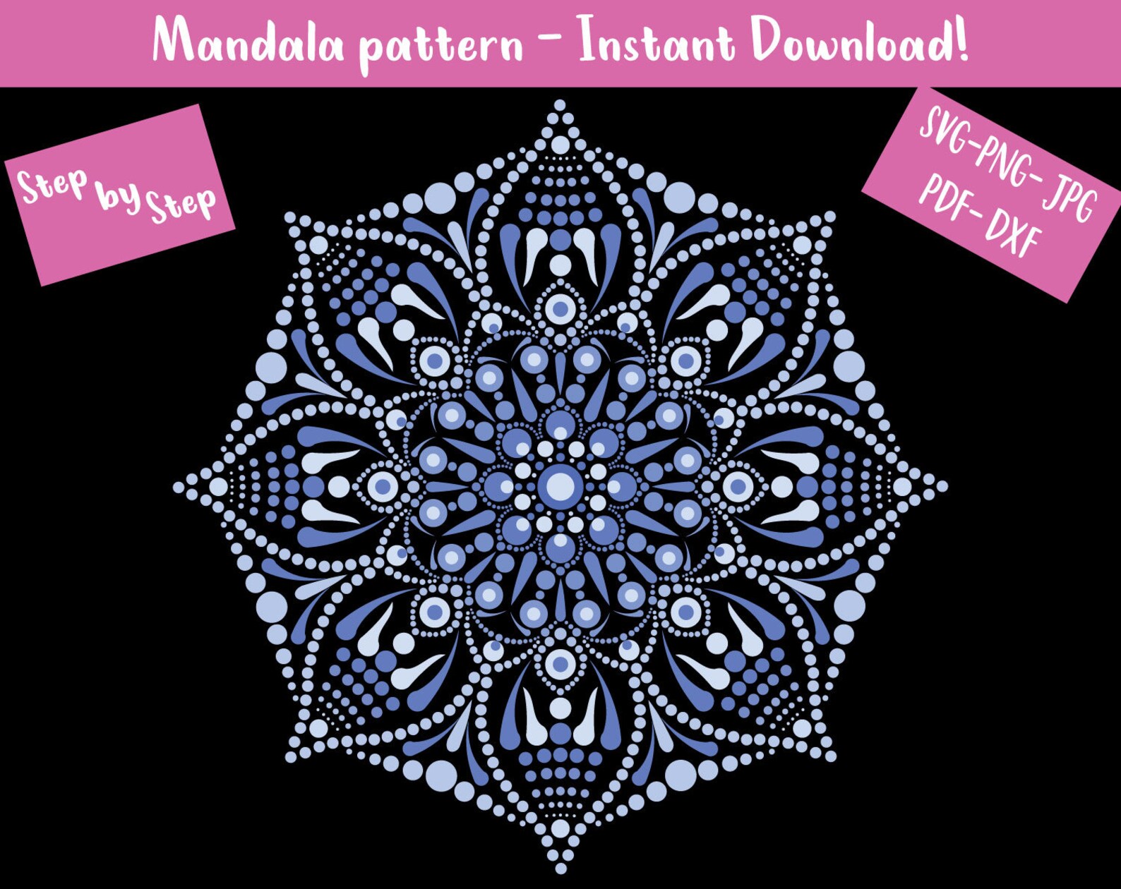 Buy Dot Mandala Pattern 26 Art Guide Dot Mandala Painting svg Online in