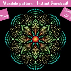Mandala Dot Art Guide 19 - schilderijsjabloon (svg, pdf, png)