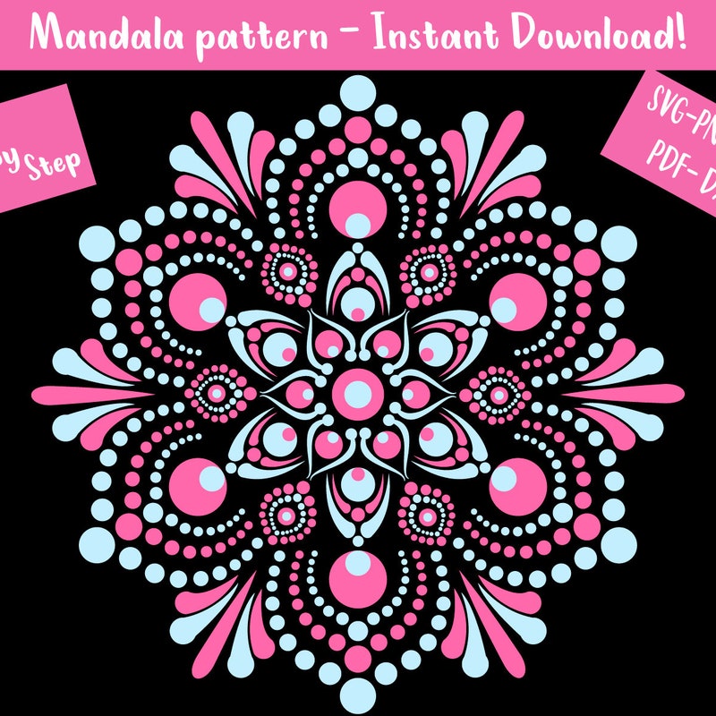 Mandala Dot Art - Etsy