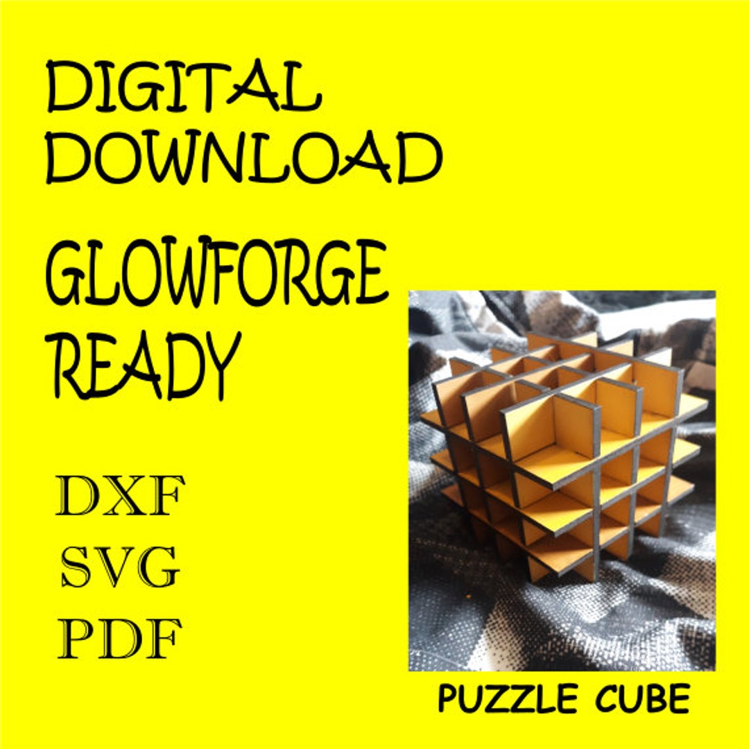 3D Puzzle Cube, Digital Download Puzzle Cube, 3 Cube Puzzle, Puzzle Cube, Mindbender Puzzle Cube