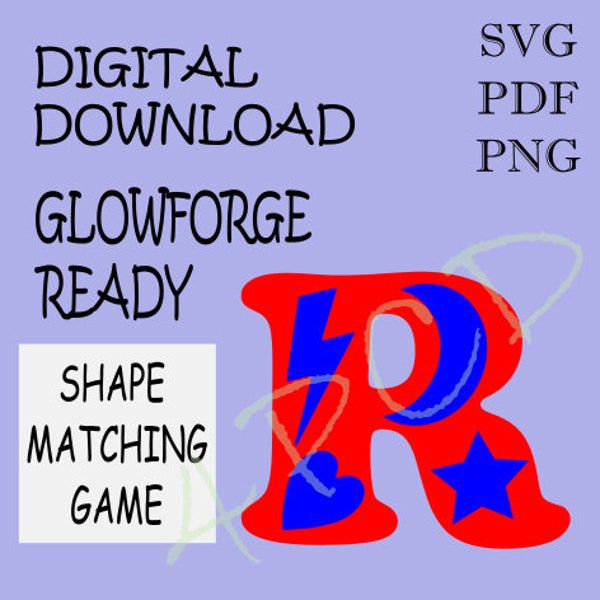 Children's Shape Matching Game, Digital Download, Glowforge, Child Development, Educational Activity, Kids Educational Puzzle, Montessori,