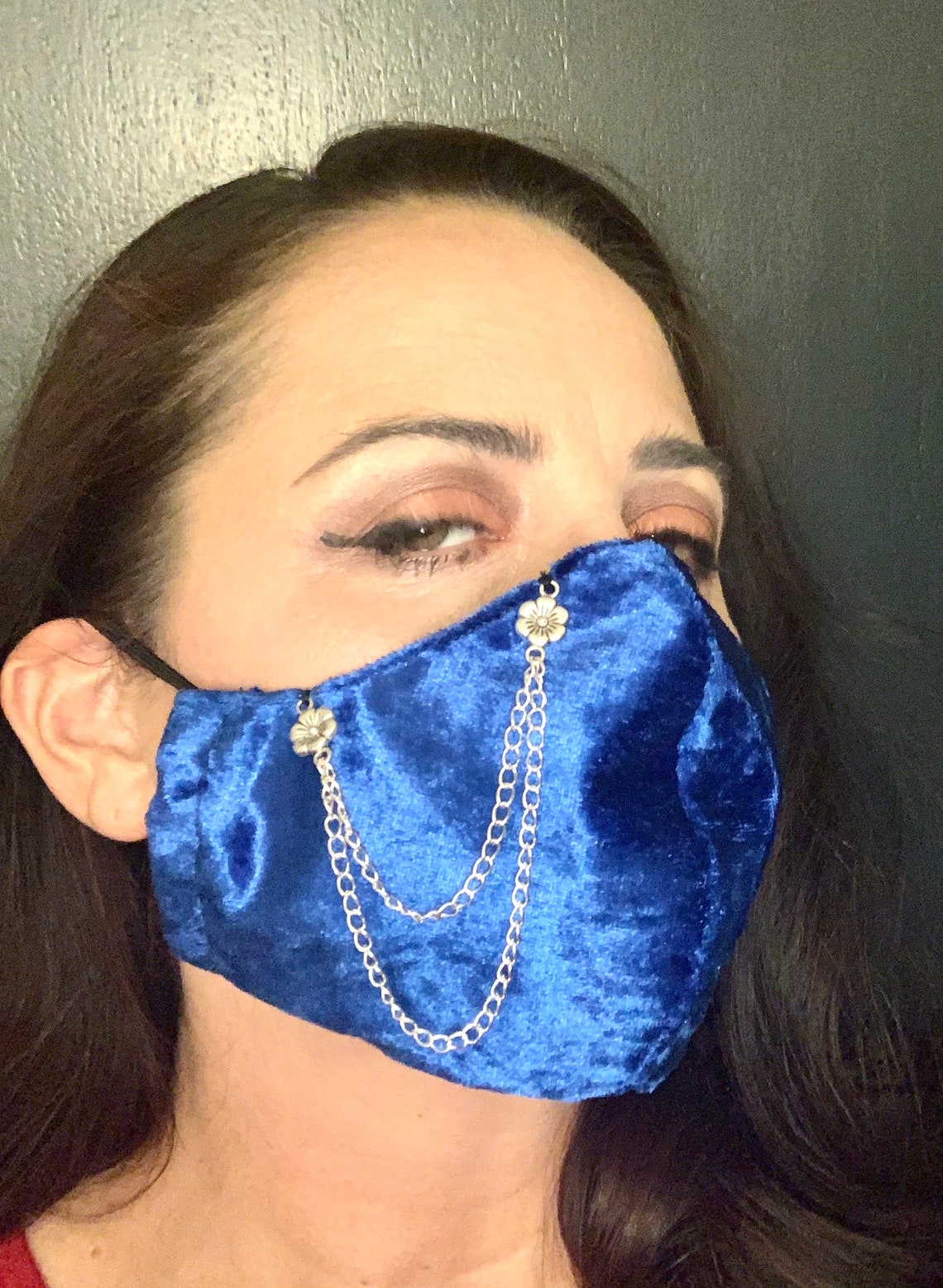 Blue Velvet Face / Face Mask / Reusable and Washable / Fun Etsy
