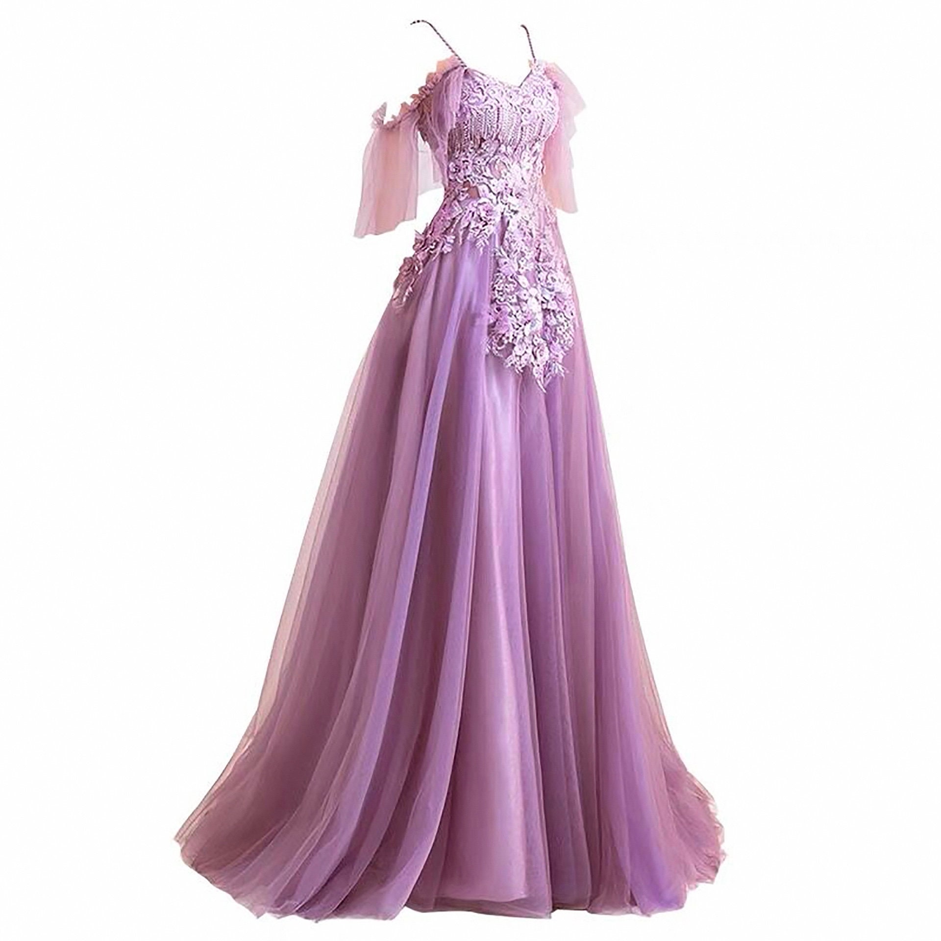Cottagecore Luxury Scoop Neck Bridesmaids Purple Slip Dress | Etsy Canada