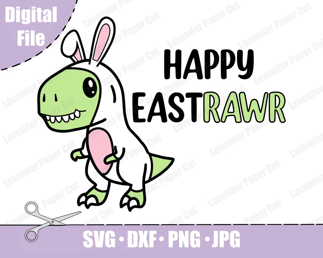 T Rex Easter Bunny Dinosaur SVG Funny Holiday Shirt Design PNG ...