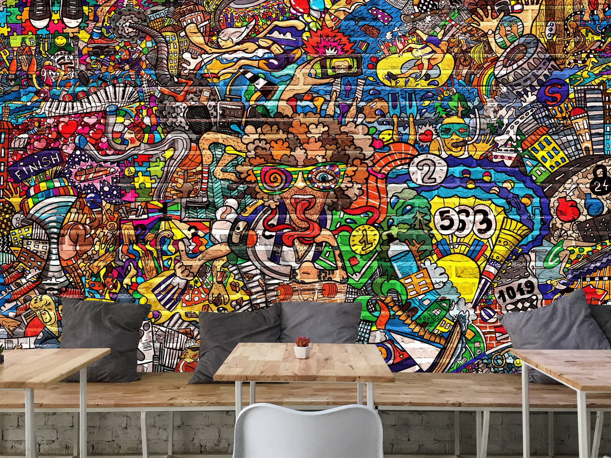 グラフィティ壁壁紙壁画 / グラフィティデザイン壁紙 / グラフィティ