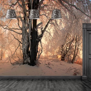 Winter Hill 3D Photo Wallpaper / Winter Heuvel 3D Fotobehang / Winter Hill 3D Wandbilder Tapete / Foto Papel Tapiz / Poster