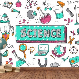 Science Age Wallpaper / Wetenschap Tijdperk Behang / Wissenschaftszeitalter Tapete / Papier Peint / Poster