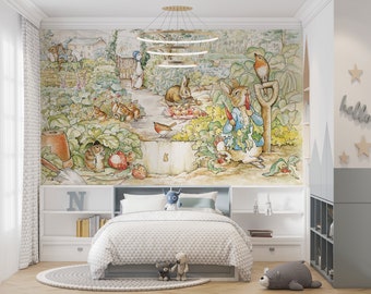 Peter Rabbit Wonderland: Kids & Baby Room Wallpaper | Nursery Wall Decor