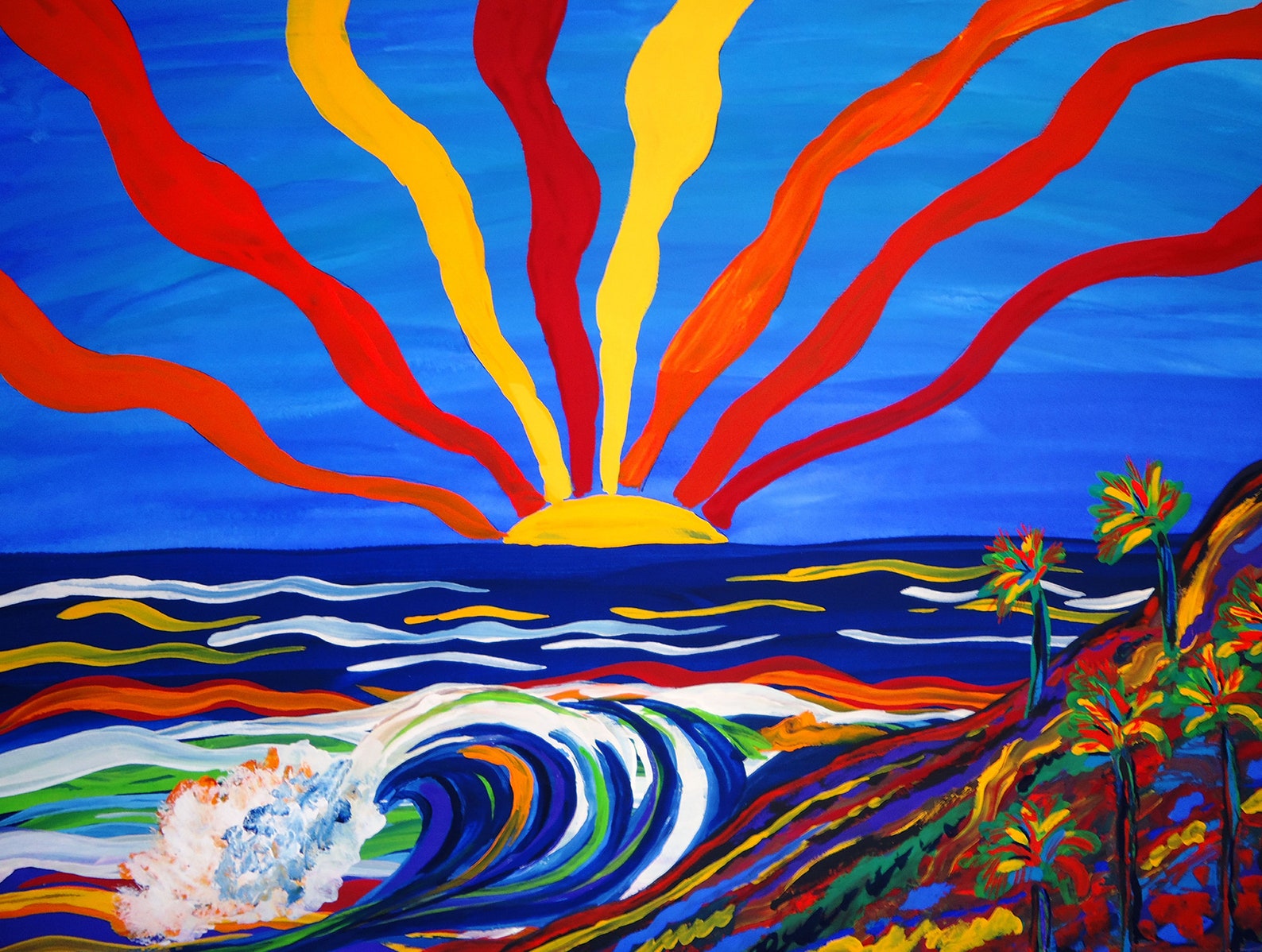 Colors of the Sun Kids Room Wallpaper / Kleuren Van De Zon | Etsy