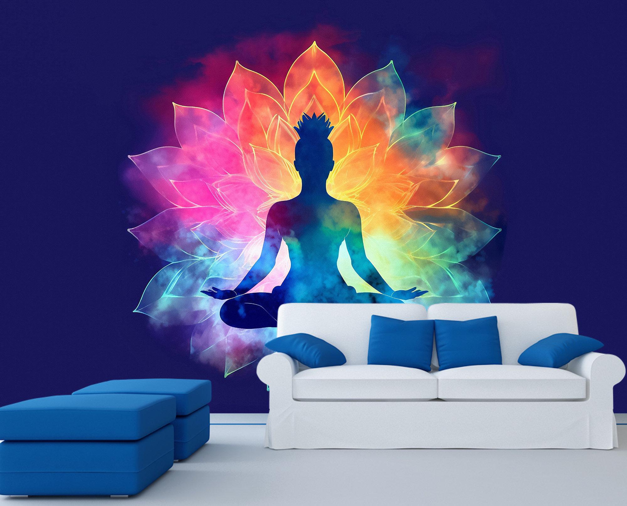 Muursticker zon in boho stijl decoratie