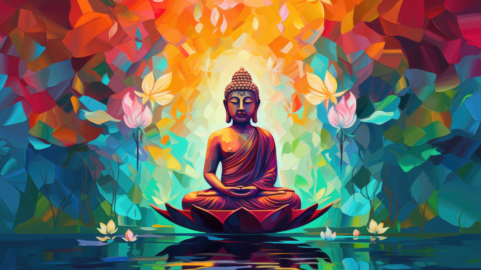 Buddha Painting Wallpaper