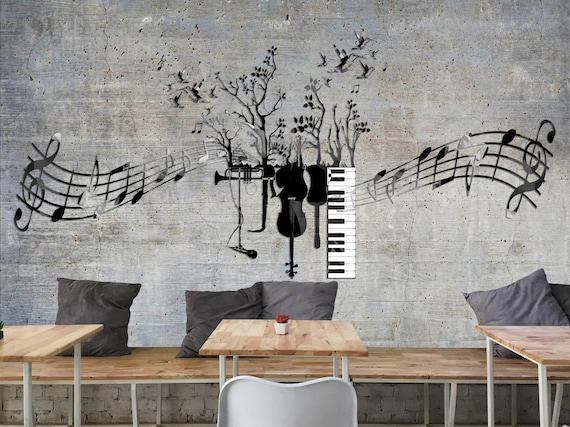 Quadro Su Tela ZQQART Con Chitarra E Strumenti Musicali – Decorazione Murale A Tema Musica, 61x216 Cm, Pronta Da Appendere - 3
