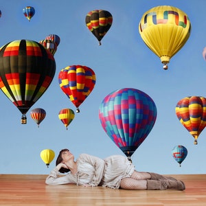 Balloons Wallpaper Mural / Ballonnen Fotobehang / Luftballons Fototapete / Foto Papel Tapiz / Poster