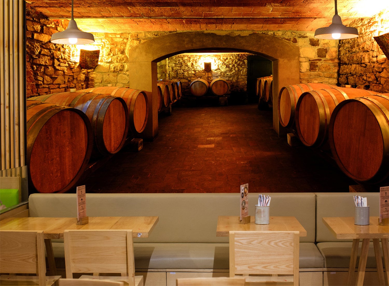 Wine Cellar Wallpaper Mural / Wine House Wallpaper / Wine House Poster