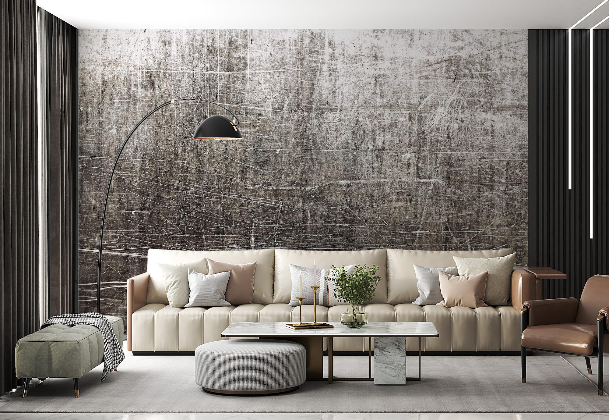 Industrial Texture Wall Mural, Concrete Effect Wallpaper, Modern Loft ...