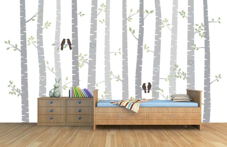 Kids Room Forest Wallpaper Mural / Baby Room Trees Wallpaper / Etsy