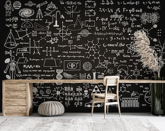 Colorful Science Wallpaper Mural - Educational Wall Decor for