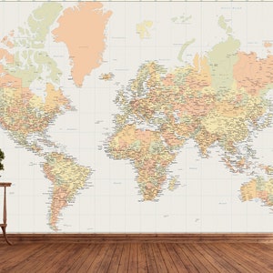 ワールドツアー世界地図壁紙 / Wereld Tour Wereldkaart Behang / Welttournee Weltkarte 壁紙 / Carte Du Monde Papier Peint / ポスター