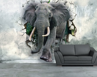 Strong Elephant Photo Wallpaper / Sterke Olifanten Fotobehang / Starke Elefanten Tapete / Papier Peint / Poster
