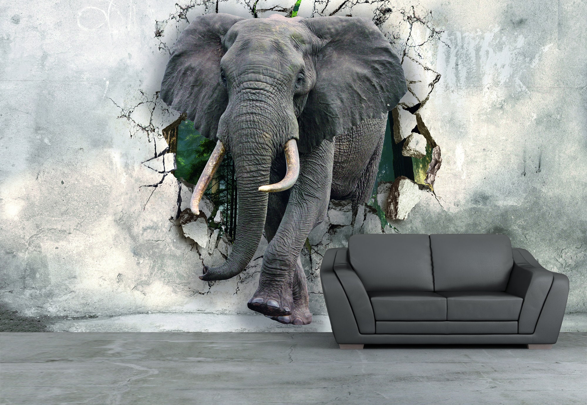 Strong Elephant Photo Wallpaper / Sterke Olifanten Fotobehang / Starke  Elefanten Tapete / Papier Peint / Poster - Etsy, image size:2000x1382