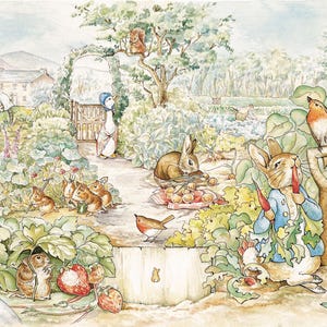 Peter Rabbit Wonderland: Kids & Baby Room Wallpaper | Nursery Wall Decor image 2