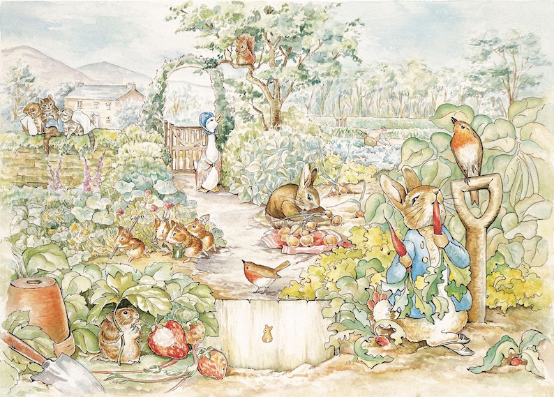 Peter Rabbit Wonderland: Kids & Baby Room Wallpaper | Nursery Wall Decor image 2