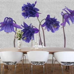 Knitted Flowers Wall Mural / Schilderij Bloemen Behang / Strickblumen Wandbild Tapete / Foto Papel Tapiz / Poster